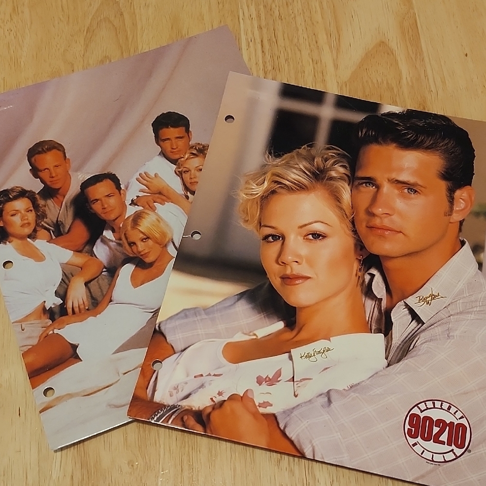 Vintage 90s 2 Beverly Hills 90210 pocket folders